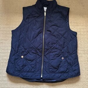Charter club women’s navy blue quilted vest